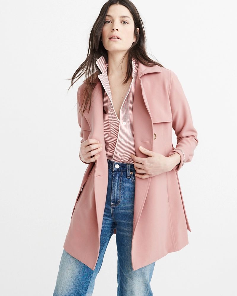 Womens Drapey Trench Coat | Abercrombie & Fitch US & UK