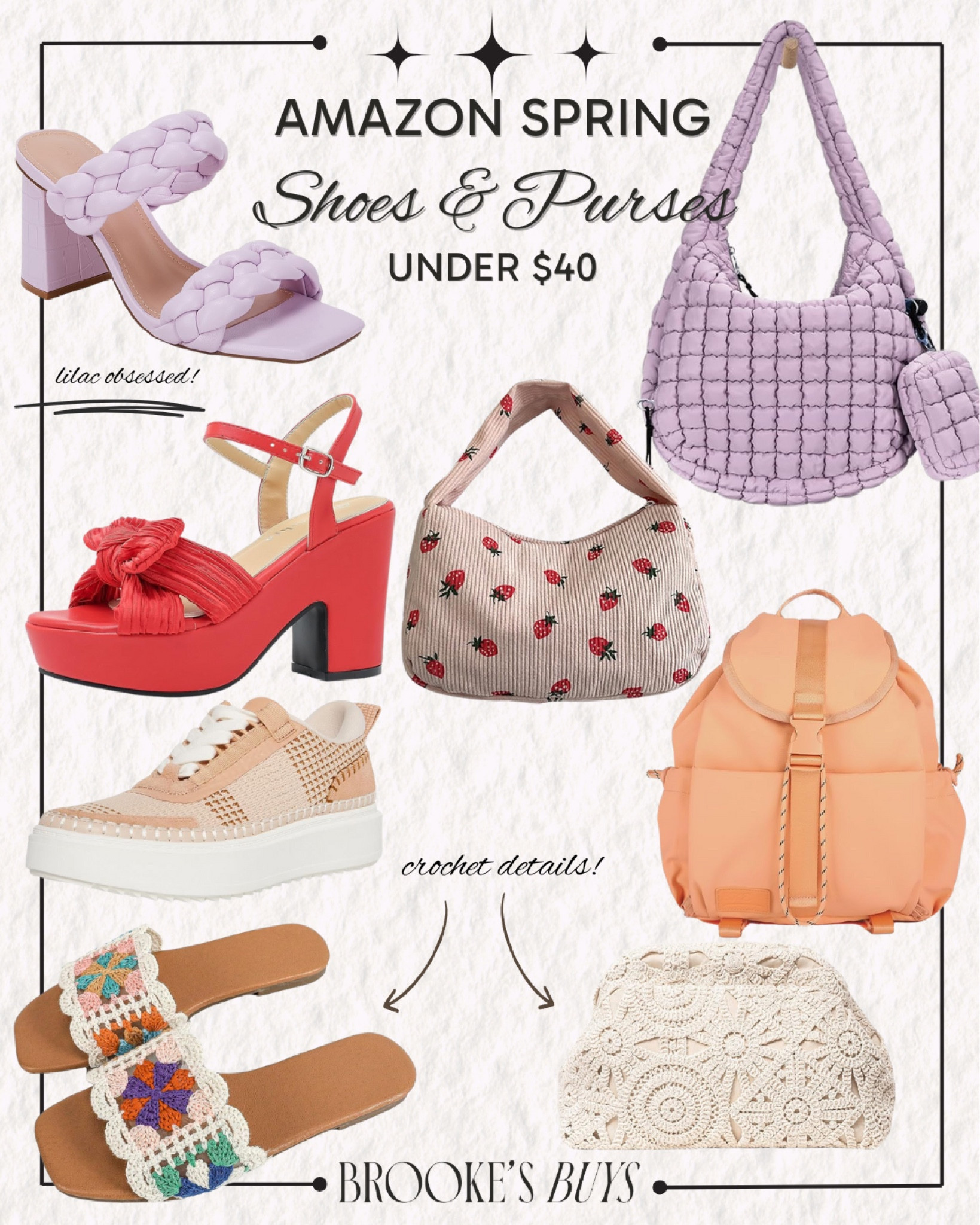 Colorful spring shoes and purses under $40!

#LTKFindsUnder50 #LTKItBag #LTKShoeCrush