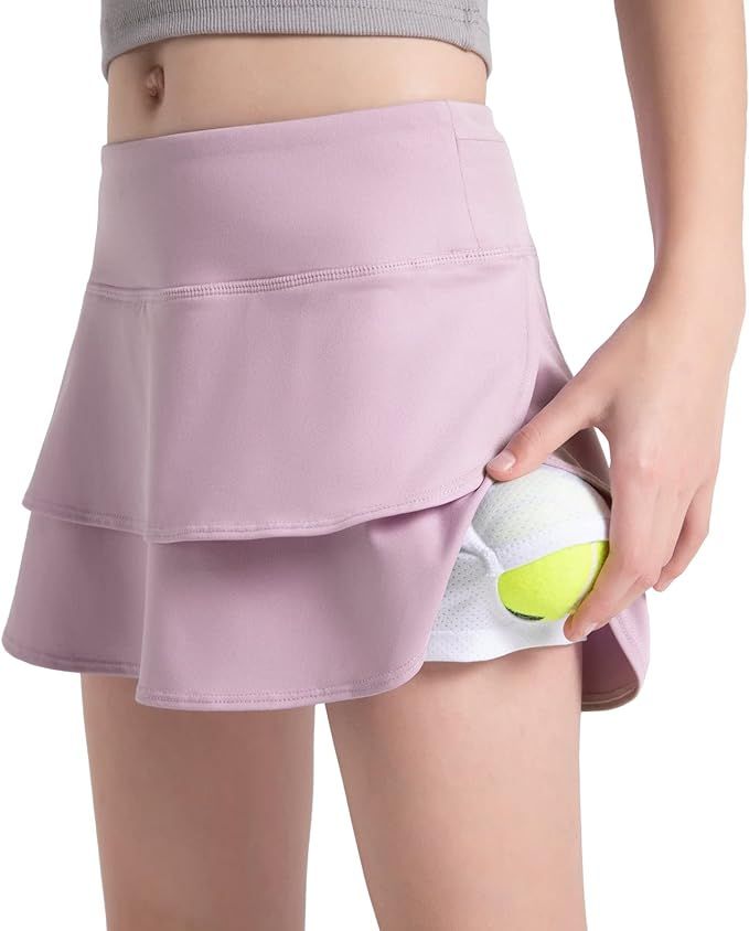 BALEAF Girls' Tennis Skirt UPF50+ Sports Golf Skort Kids Athletic Running Casual School Workout w... | Amazon (US)