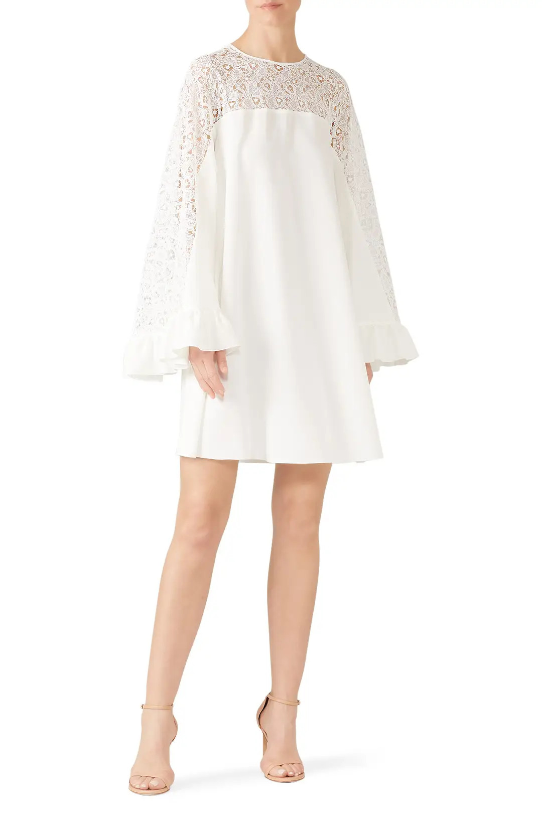 Giamba Lace Yoke Dress | Rent the Runway