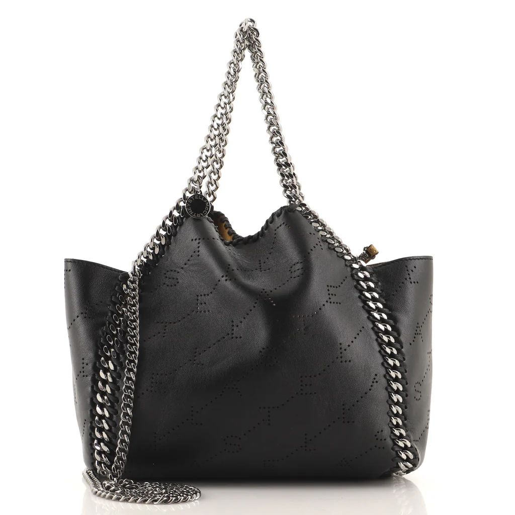 Stella McCartney Falabella Reversible Tote Perforated Faux Leather Mini Black 111720165 | Rebag