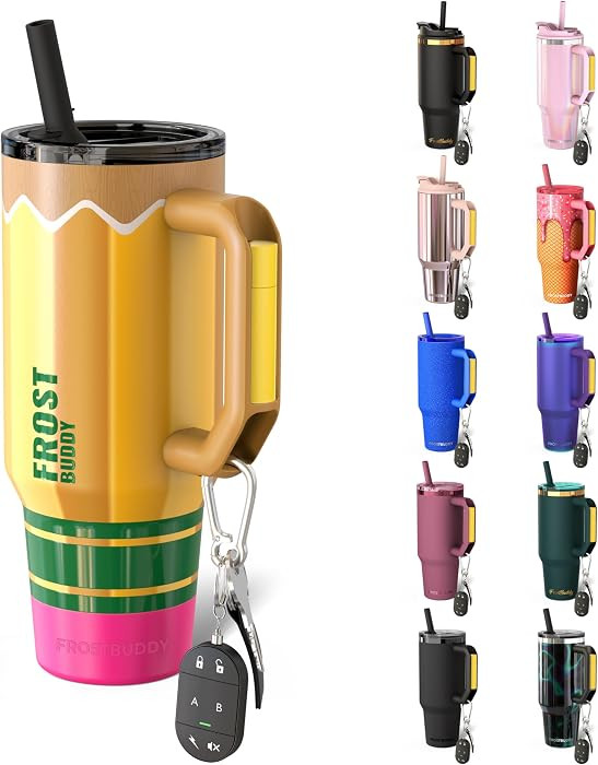 Thicc Buddy - 40 oz Stainless Steel Vacuum Insulated Tumbler with Lid and Straw for Water - Trave... | Amazon (US)
