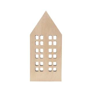 5" D.I.Y. Wood House Décor with Symmetrical Window Cutouts by Make Market® | Michaels Stores