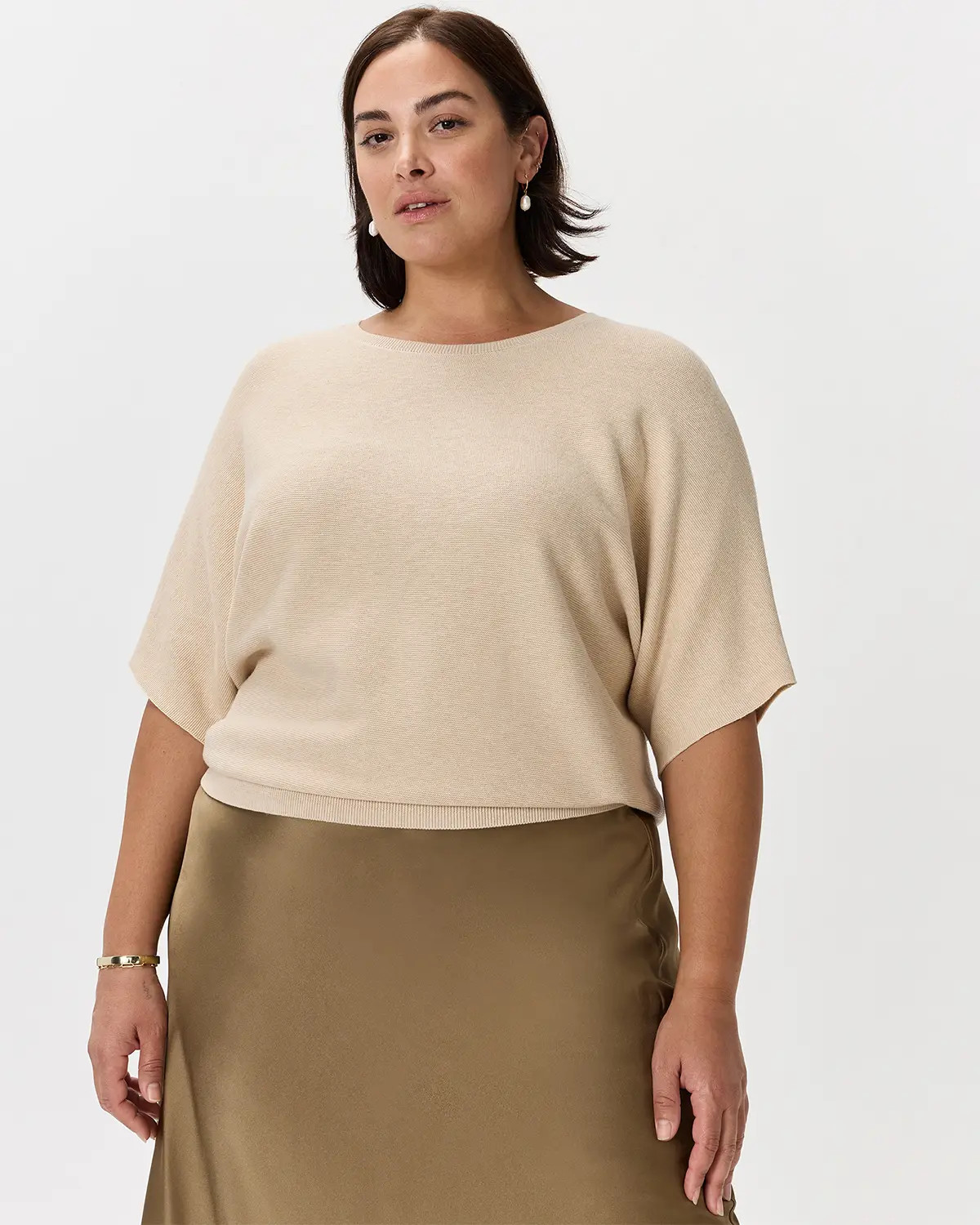 Lightweight Cotton Cashmere Link-Stitch Dolman Sweater | Quince