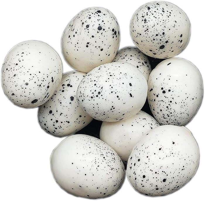 LWINGFLYER 10pcs Artificial Bird Eggs Craft for Home Decor Garden Ornaments Speckled Fake Foam Bi... | Amazon (US)