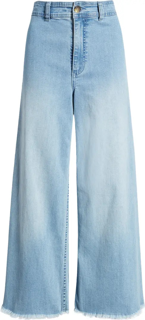 Free Fall Fray Hem Stretch Wide Leg Jeans | Nordstrom