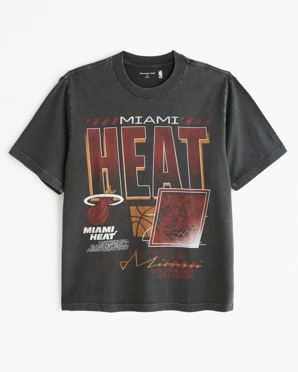 Miami Heat Vintage-Inspired Graphic Tee | Abercrombie & Fitch (US)