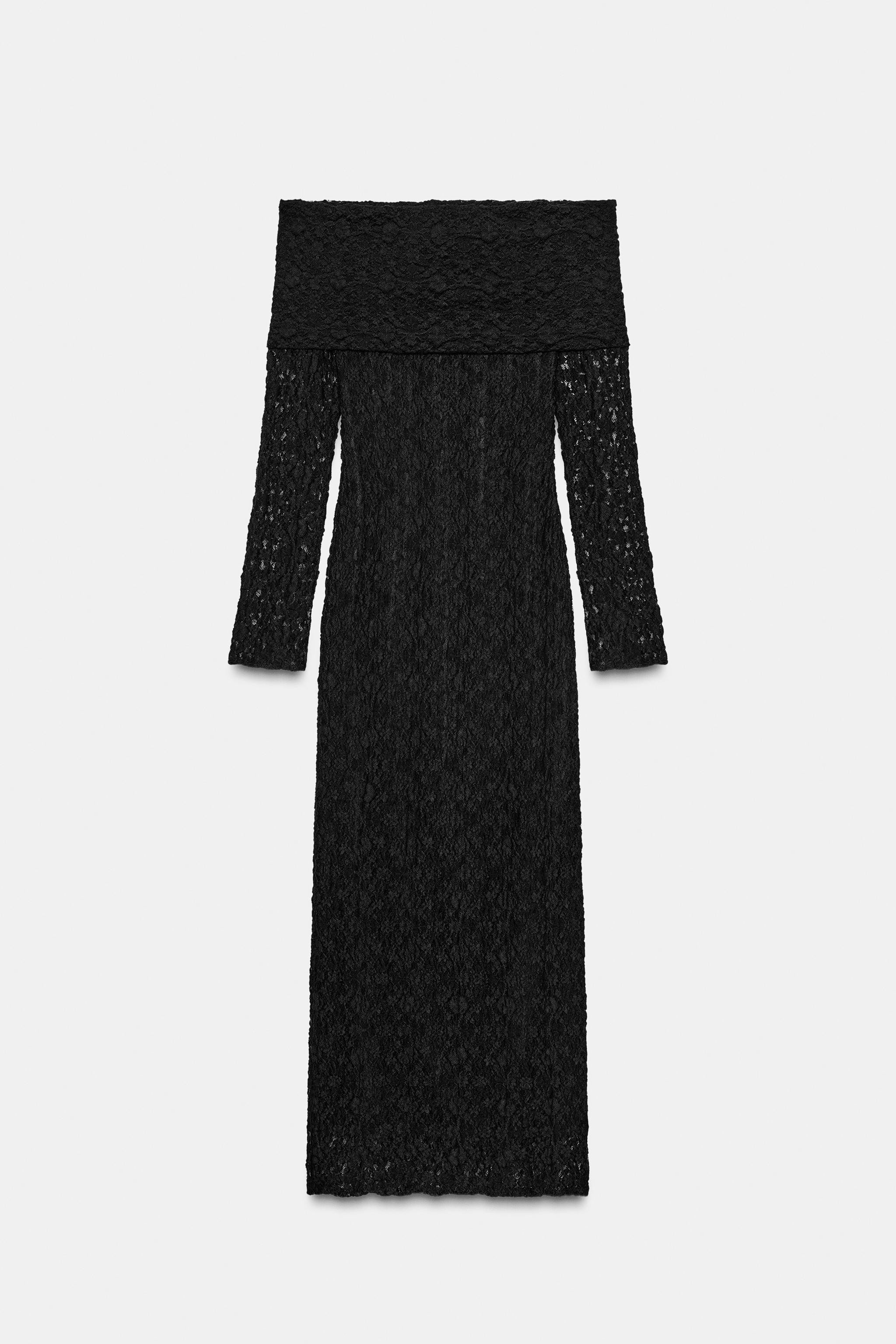 STRAPLESS LACE DRESS | Zara UK