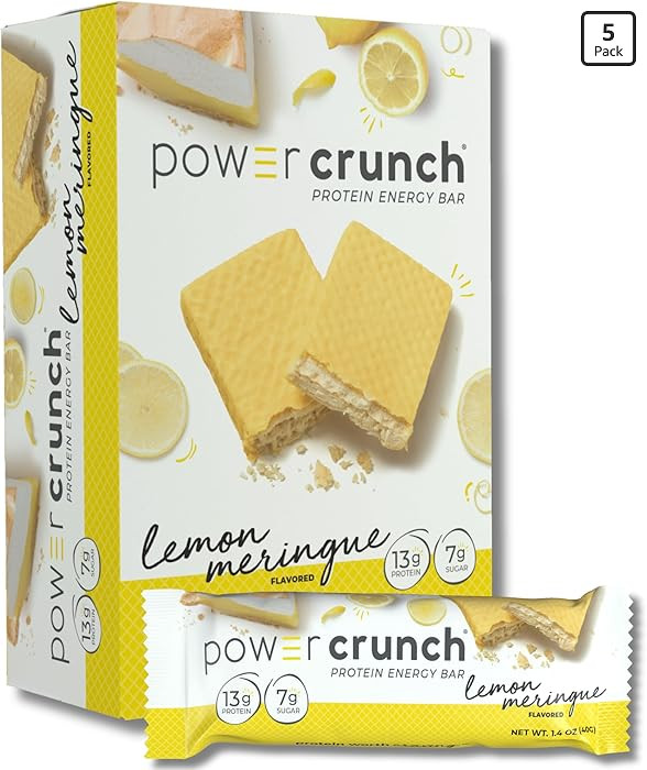 Power Crunch Protein Wafer Bars, High Protein Snacks with Delicious Taste, Lemon Meringue, 1.4 Ou... | Amazon (US)