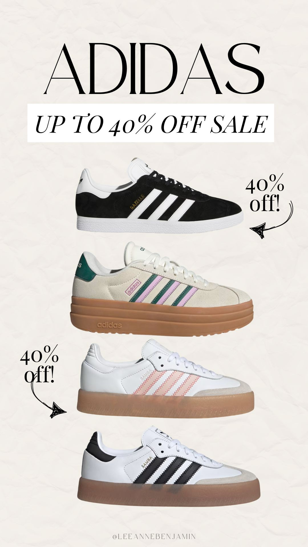 Adidas sale- up to 40% off!! 

 #LTKSpringSale #LTKmomlife #LTKSaleAlert