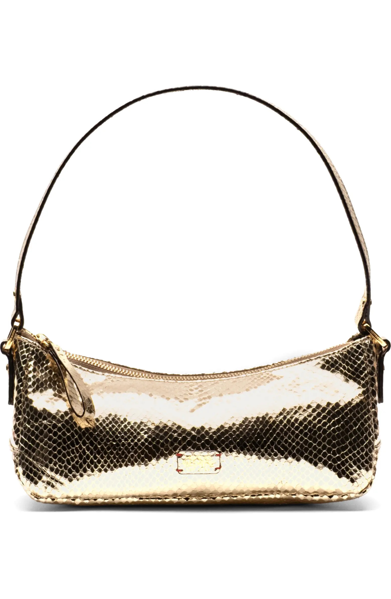 Frances Valentine Mia Snakeskin Embossed Metallic Leather Shoulder Bag | Nordstrom | Nordstrom