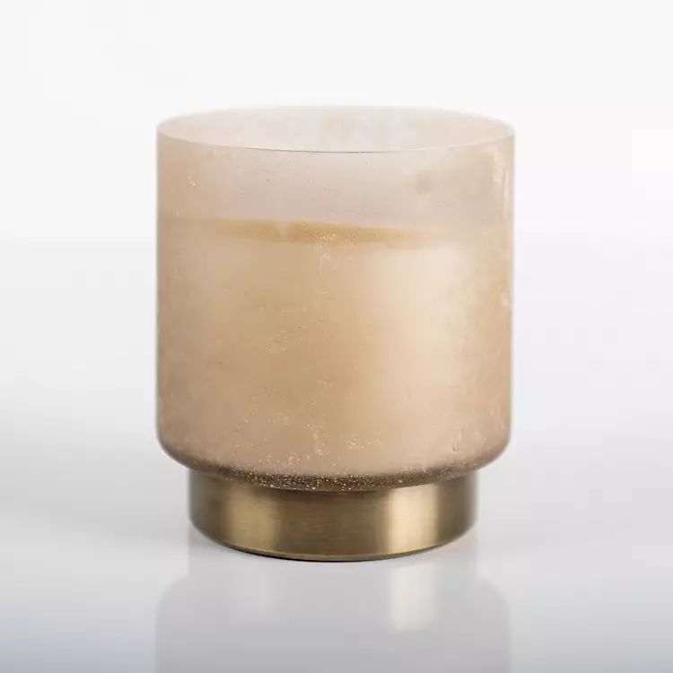 New! Frosted Beige Autumn Dusk Jar Candle, 10 oz. | Kirkland's Home