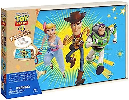 Toy Story 4 Jigsaw Puzzles for Kids, Set of 7 Wood Puzzles with Storage Box, for Families and Kids A | Amazon (US)