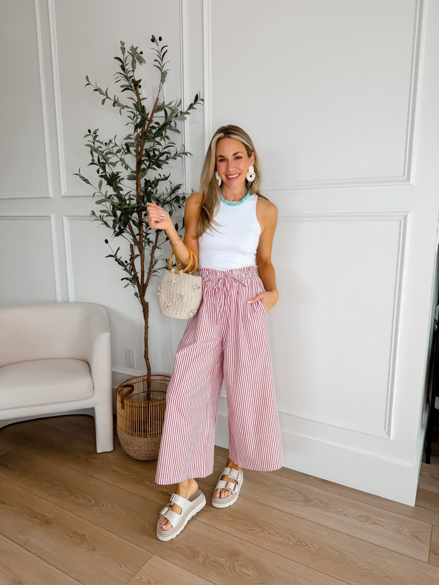 These striped pants from Amazon are so comfy and cute! I love the stretchy paper bag waist style and the wide leg. They make the perfect casual spring and summer outfit! I love them paired with my favorite bodysuit of all time! 🙌🏻

#LTKootd #LTKPetite #LTKgrwm