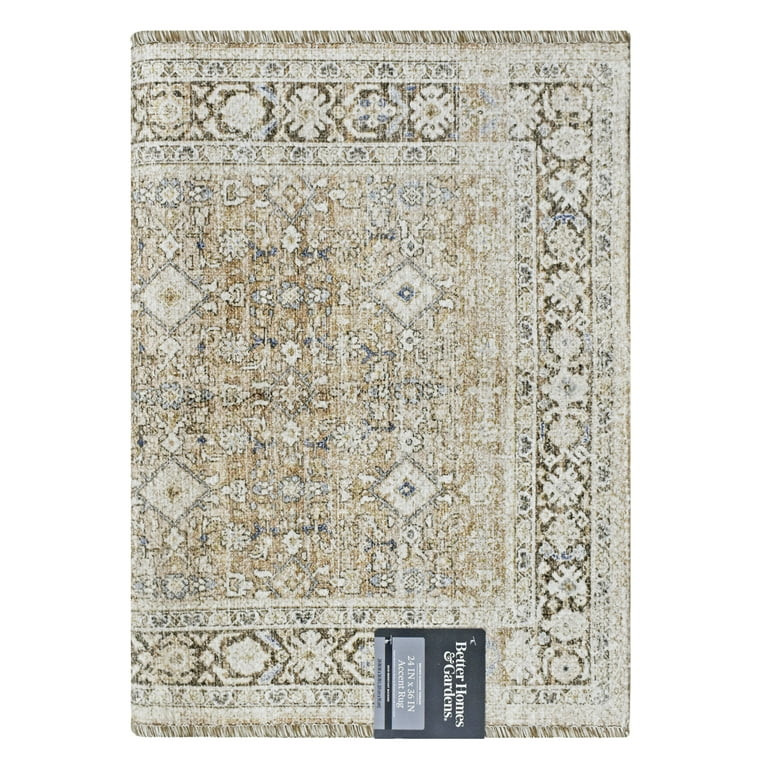 Better Homes & Gardens Brown Diamond Persian Indoor 24" x 36" Accent Rug | Walmart (US)