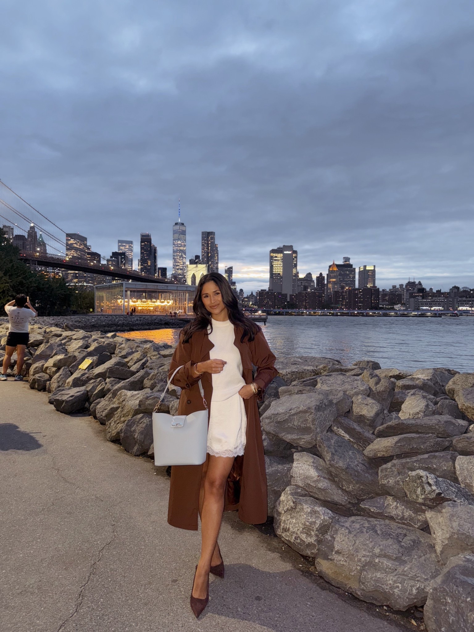 Loving the color of this trench coat! Give chocolate brown everything! This gorgeous Gigi New York bag launches soon! Take 20% OFF my outfit with code: AFKATHLEEN
#abercrombie #trenchcoat #falloutfit


#LTKFallSale #LTKPetite #LTKStyleTip