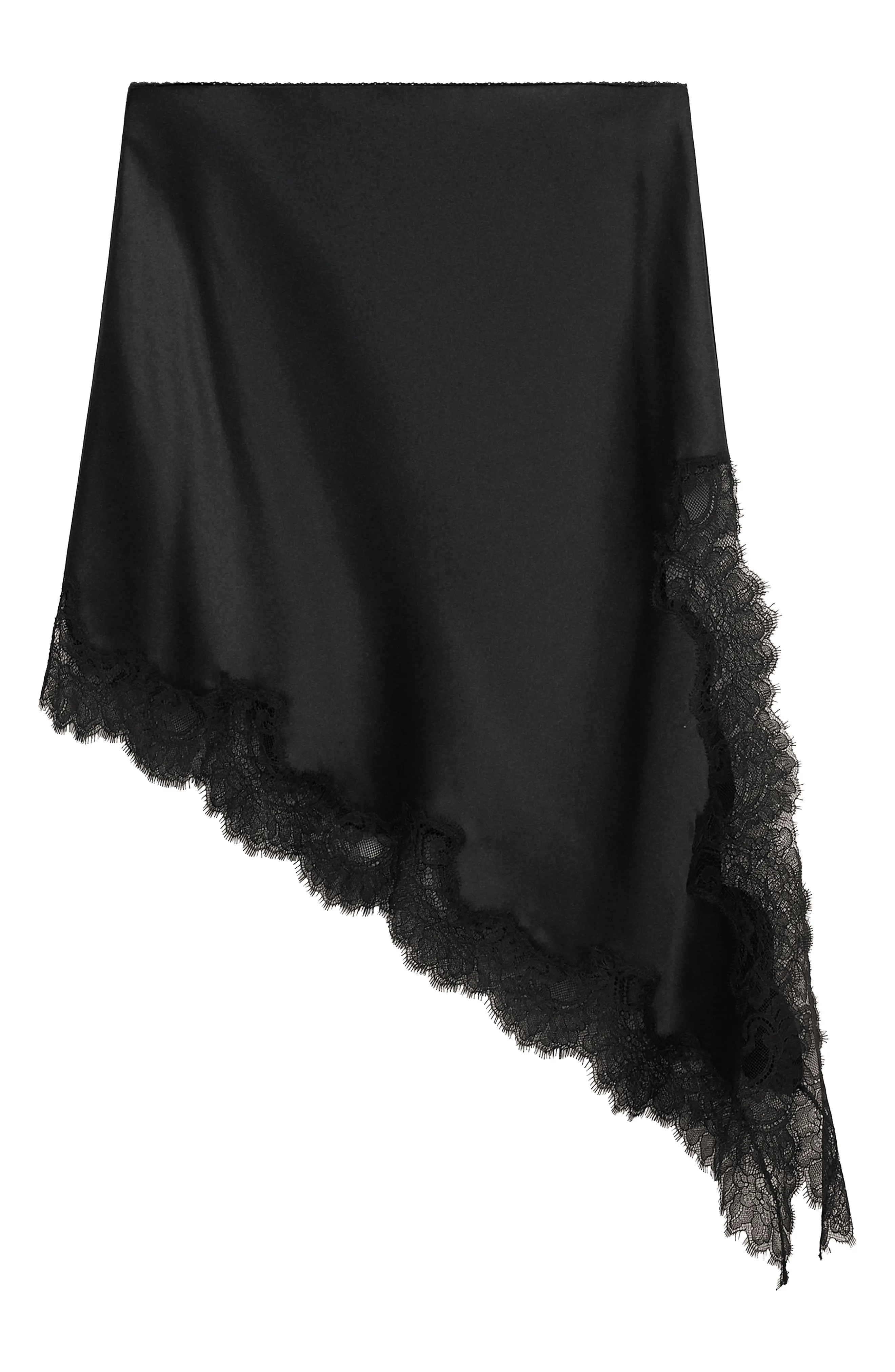 Asymmetric Satin & Lace Skirt (Women) | Nordstrom | Nordstrom
