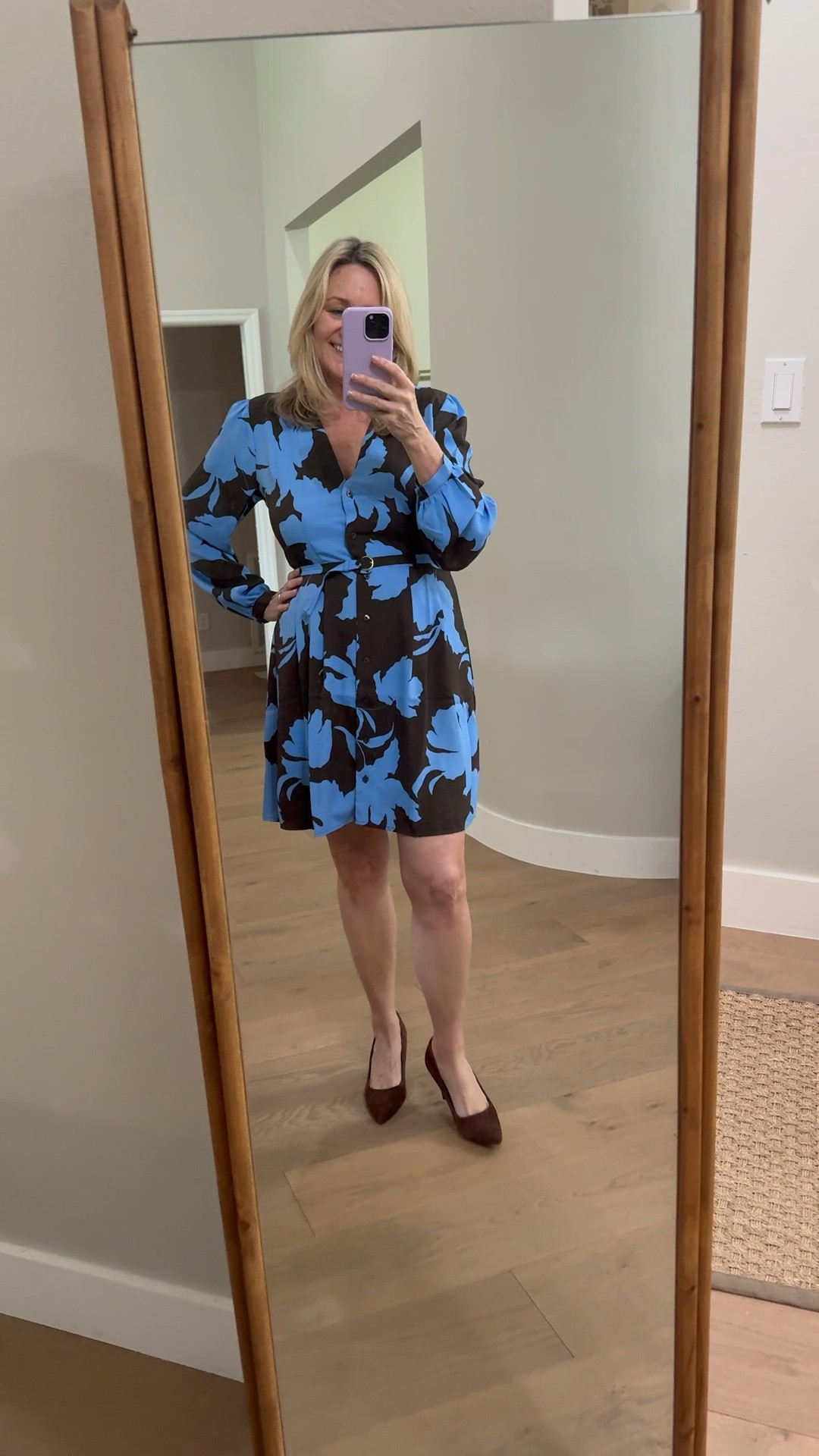 Just got this cute patterned dress!  Summer to fall outfit, work outfit

#LTKWorkwear #LTKootd #LTKdayinmylife