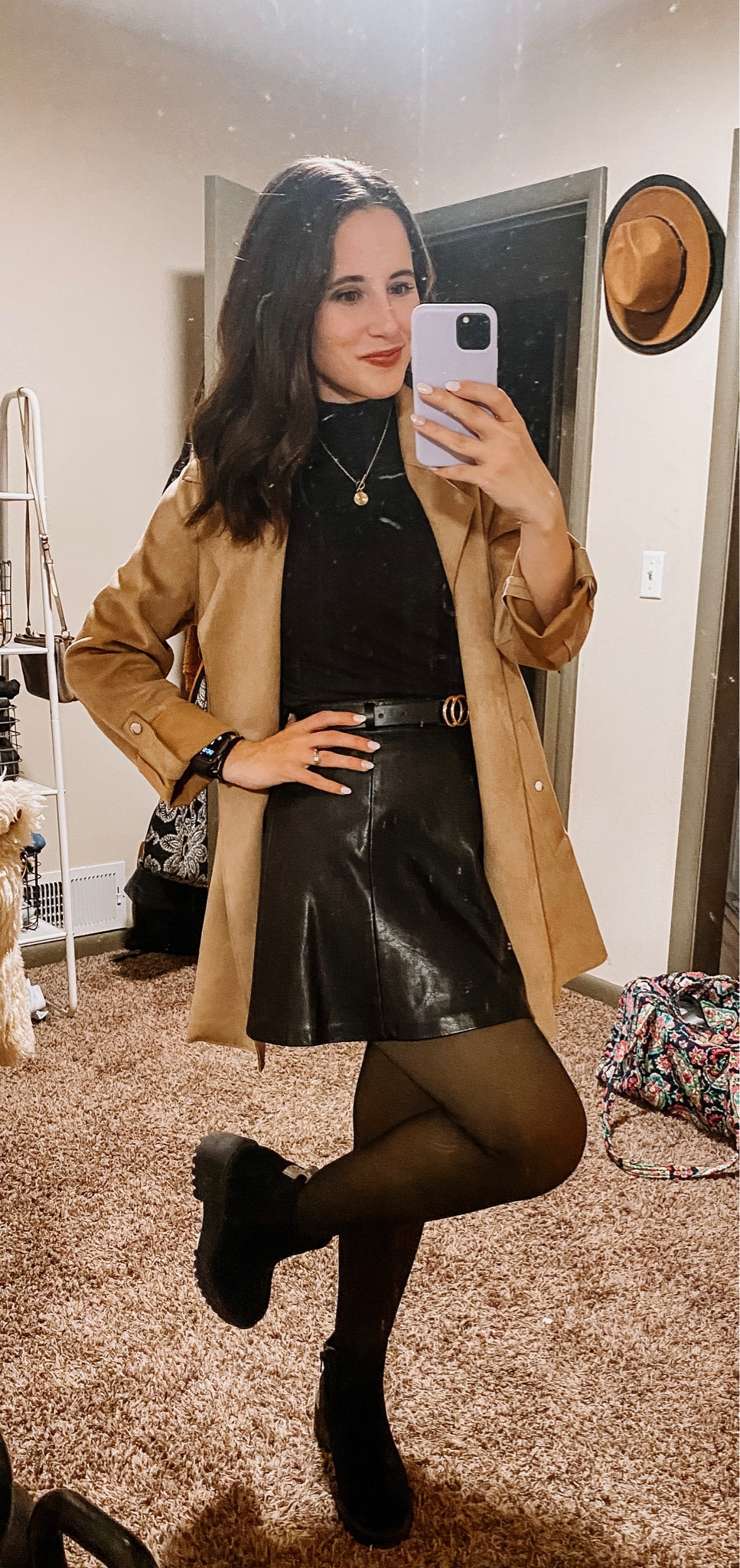 New Year’s resolutions: 
1. Make a LTK creator account
2. Clean mirror & closet 🤣
NYE outfit featuring the WARMEST fleece lined tights! 