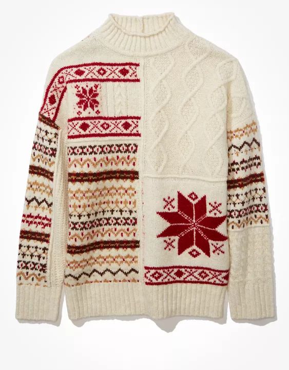 AE Soft & Cozy Mixed Stitch Sweater | American Eagle Outfitters (US & CA)