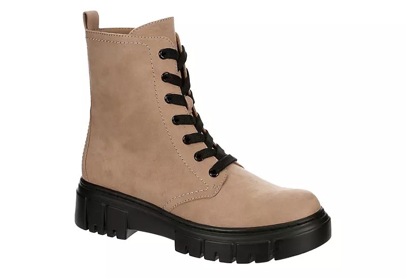 Limelight Womens Rudy Combat Boot - Sand | Rack Room Shoes