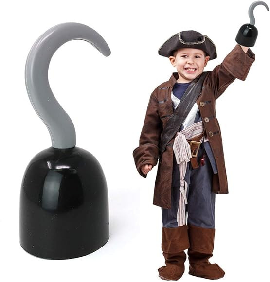 ArtCreativity Pirate Hook - Pirate Costume Hook Prop, 8.5 Inch Hook Hand for Captain Costume, Pirate | Amazon (US)