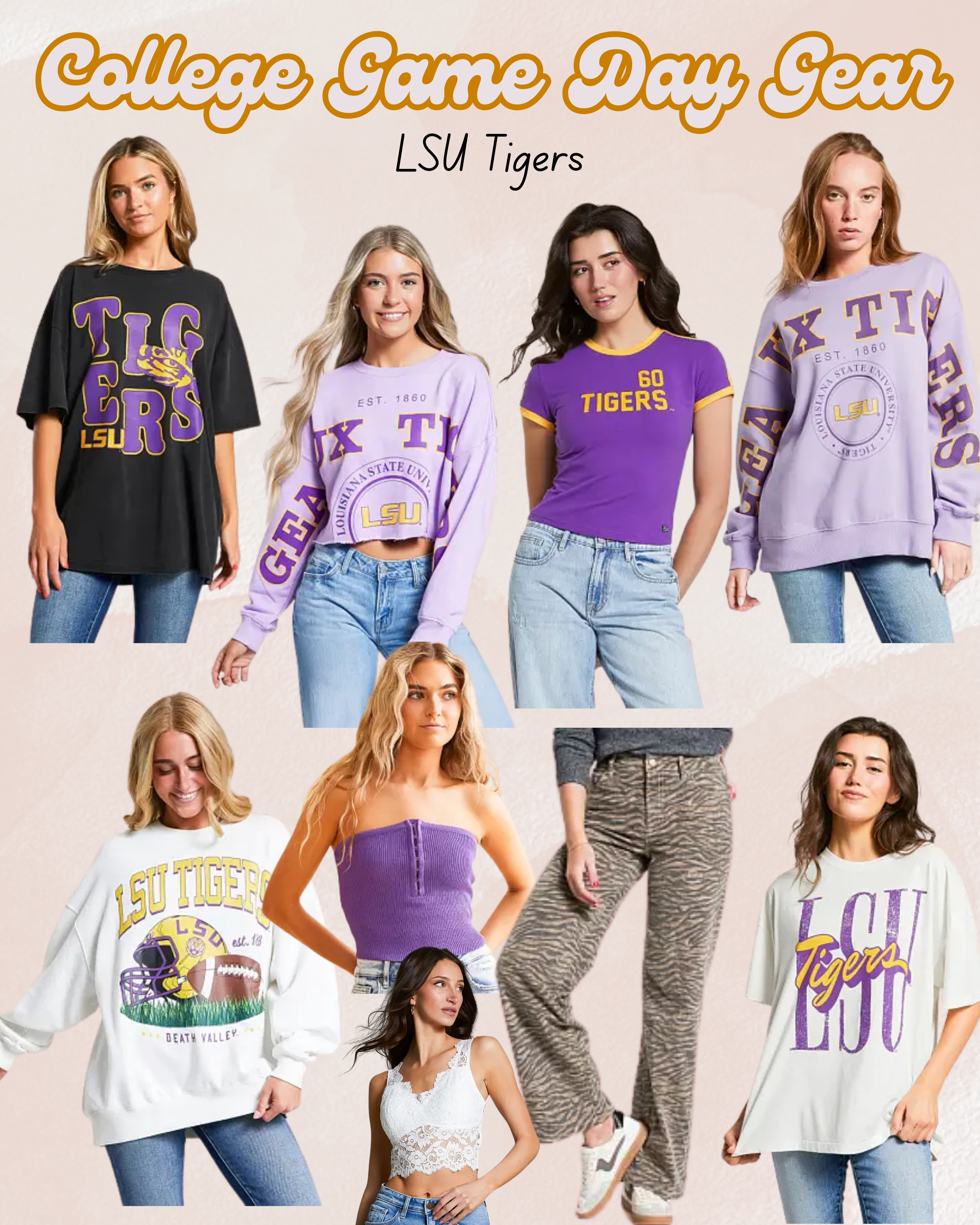 Buckle has the cutest game day gear. Perfect for Fall. Wear to football, basketball, baseball, or any games or events for the matter. Here is the options for Louisiana State University Tigers, LSU Tigers, Geaux Tigers 

 

#LTKSeasonal #LTKActive #LTKStyleTip