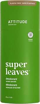 ATTITUDE Plastic-Free Deodorant, EWG Verified, Aluminum Free, Vegan Naturally Sourced Body Deodor... | Amazon (US)