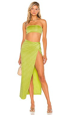 superdown Karolyna Maxi Skirt Set in Citron from Revolve.com | Revolve Clothing (Global)