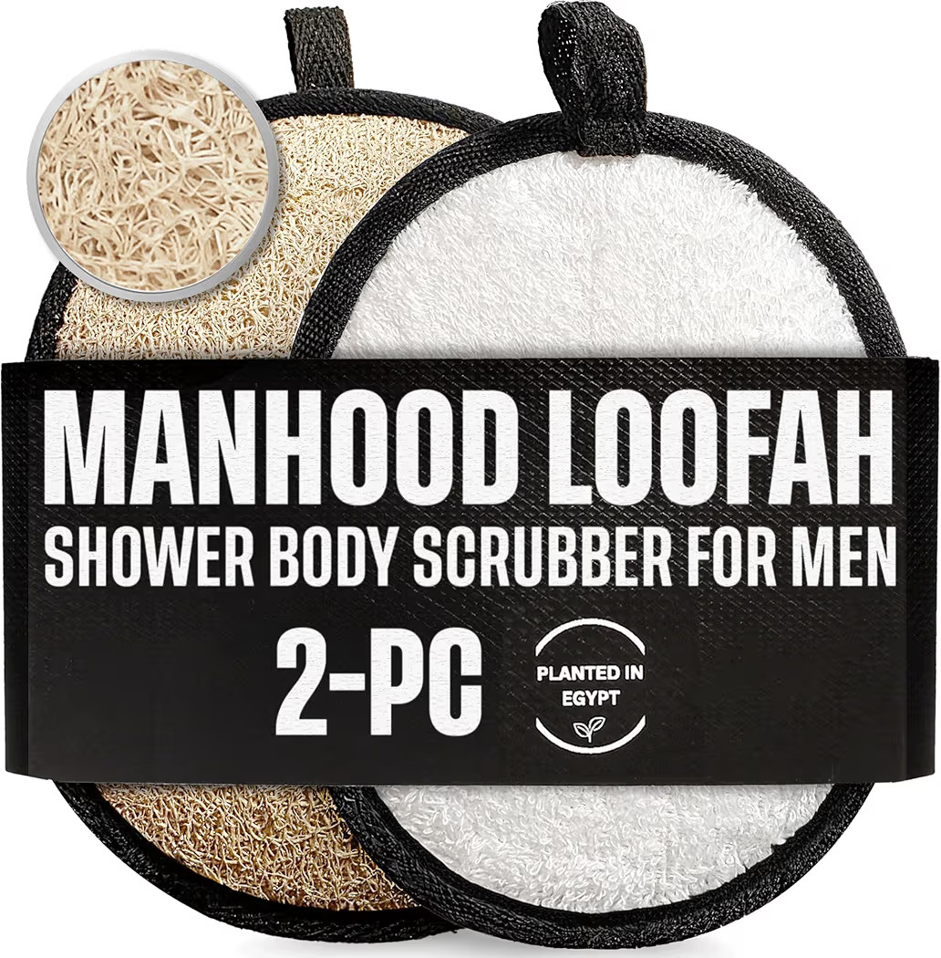 Loofah Body Scrubber for Men – Body Wash & Scrubbing Luffa, Rugged Yet Gentle Lufas for Smoothe... | Amazon (US)