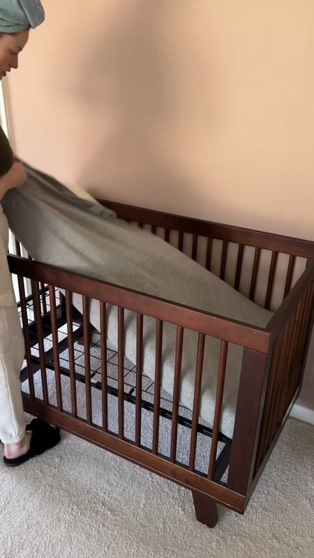 My crib set up including a breathable mattress with the shell that unzips for easy cleaning, soft sheets, and a convertible crib

#LTKhome #LTKVideo #LTKbaby