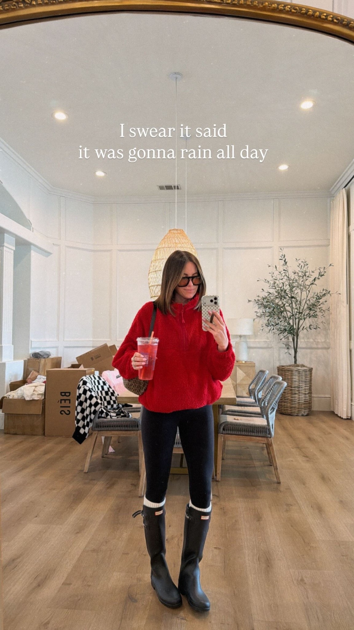 I swear it said 
it was gonna rain all day