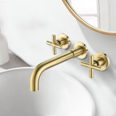 Wall-Mounted Faucet for Bathroom Sink: A Stylish, Space-Saving Fixture for Modern Bathrooms, Offering Elegance and Convenience in a Compact Design. | Target