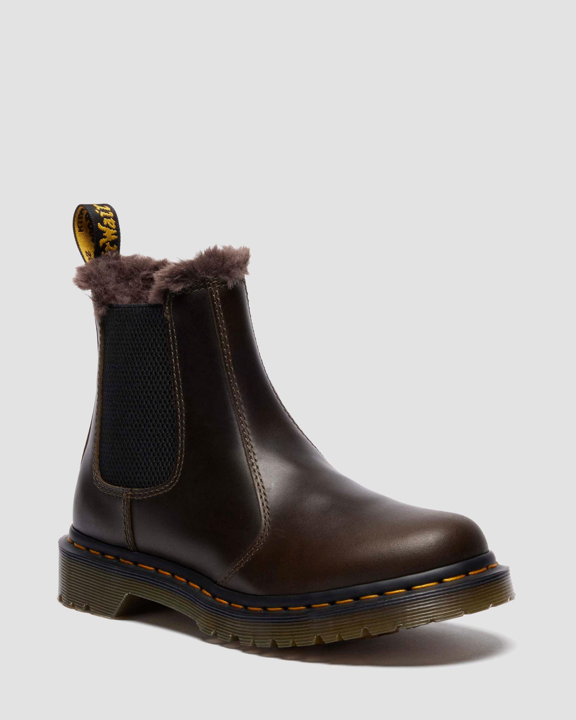 2976 LEONORE LEDER CHELSEA BOOTS MIT KUNSTFELLFUTTER | Dr Martens (DE)