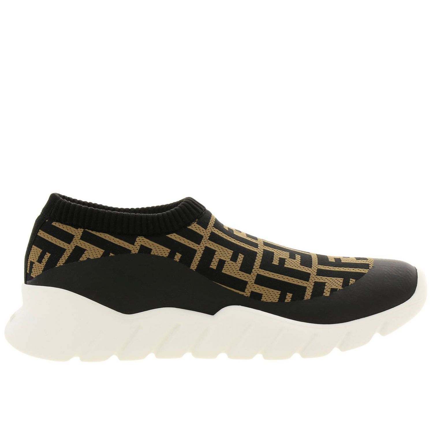 Sneakers Fendi Sock Sneakers In Jacquard Fabric With Ff All Over Monogram | Giglio.com