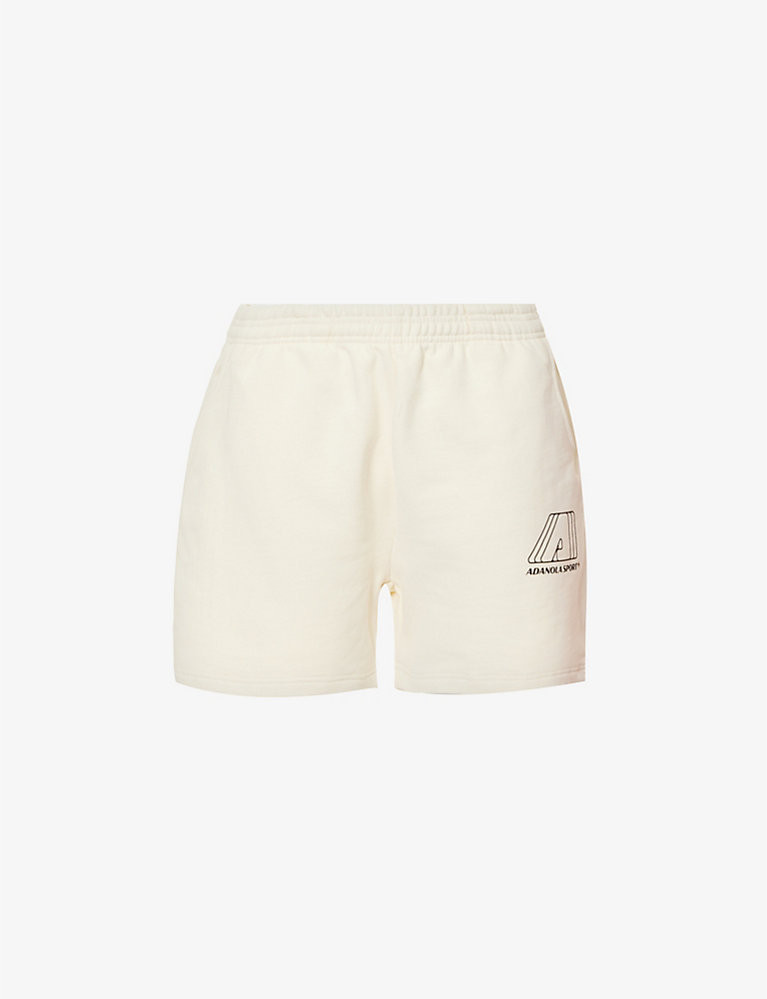Sweat high-rise logo-print cotton-jersey shorts | Selfridges