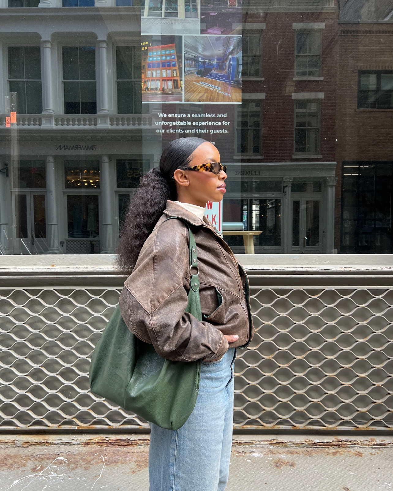 It’s the time of where it’s 80 degrees at 12pm and 10 degrees at 12:01. I love throwing on this vintage leather jacket as often as I can. This green slouchy bag from amazon was the perfect addition for a pop of color  

#LTKVideo #LTKstyletip #LTKSeasonal