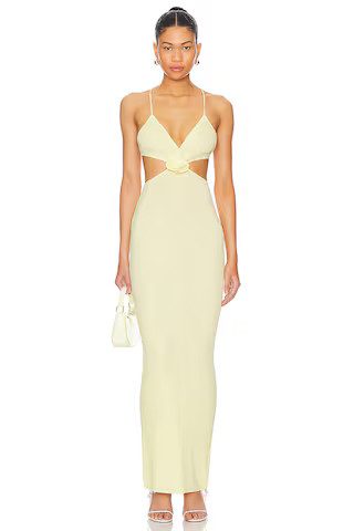 MORE TO COME Kacey Maxi Dress in Baby Yellow from Revolve.com | Revolve Clothing (Global)