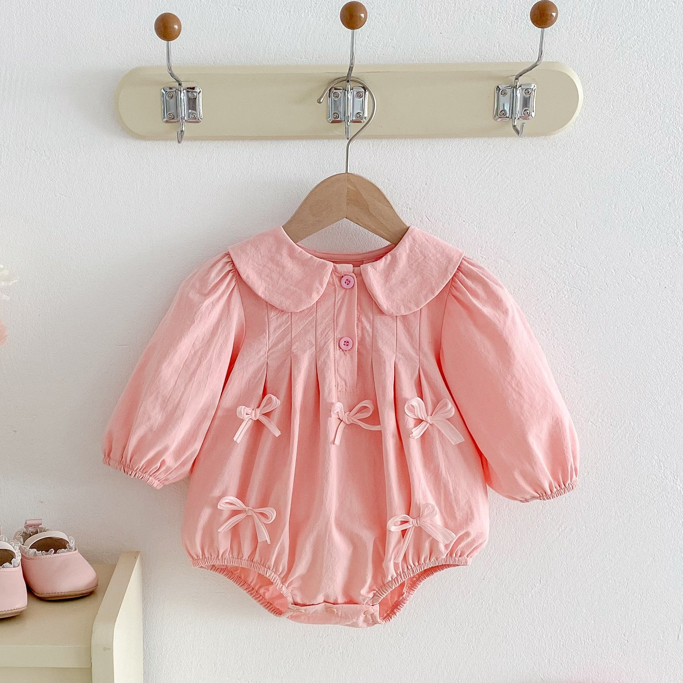 Spring Autumn Baby Girl Cute Bow Long sleeved Triangle - Temu | Temu Affiliate Program