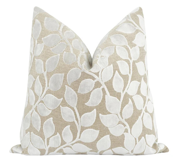 Charlotte Cloud Vine Cut Velvet Pillow | Land of Pillows