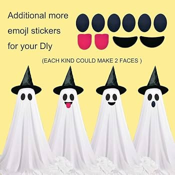 2packs Halloween Decorations Outdoor,Halloweens Party Decoration Indoor,Light Up Spooky Ghost wit... | Amazon (US)