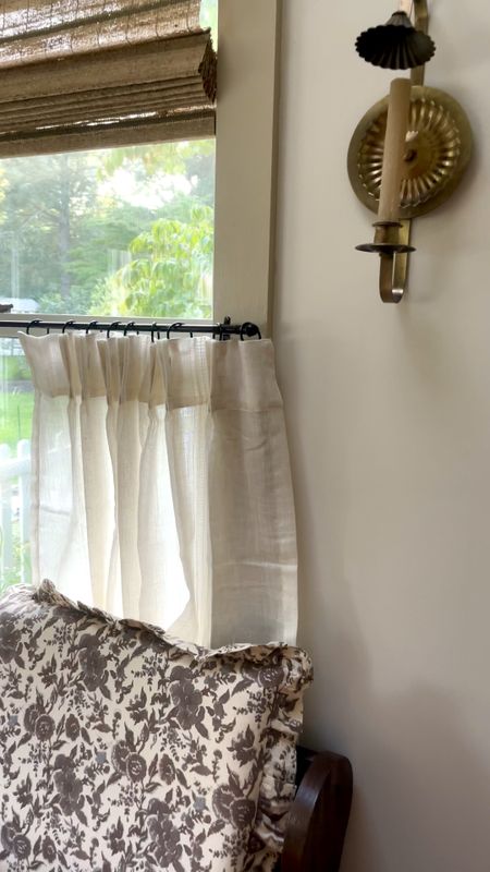Not steamed yet and I need to hem into actual café curtains (because the shortest length they come in is 63”) but these Amazon Home curtains come with a pinch pleat, have a pretty striped detail, and are under $30 with a lightning deal!

Home decor, window treatments, drapes, curtain rod, drapery hooks, Target 

#LTKunder50 #LTKhome