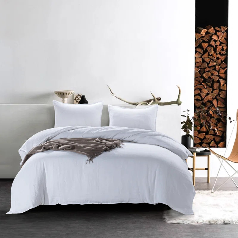 Boonie Linen Percale Duvet Cover Set | Wayfair North America