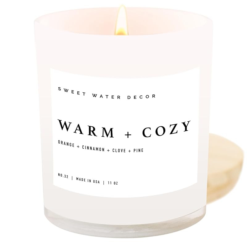 Sweet Water Decor Warm and Cozy Soy Candle | Pine, Orange, Cinnamon, and Fir Winter Scented Candl... | Amazon (US)
