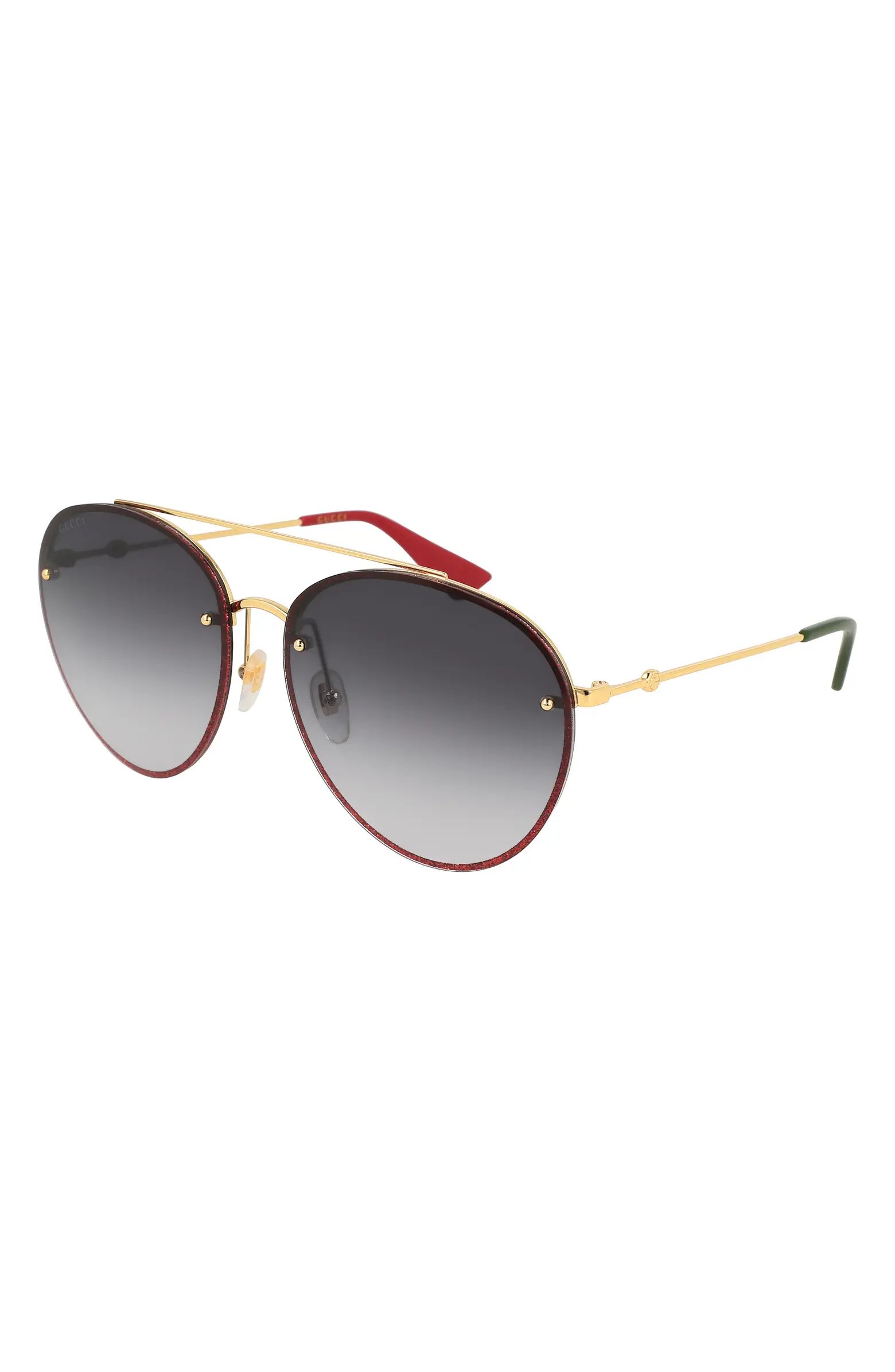 62mm Gradient Oversize Aviator Sunglasses | Nordstrom