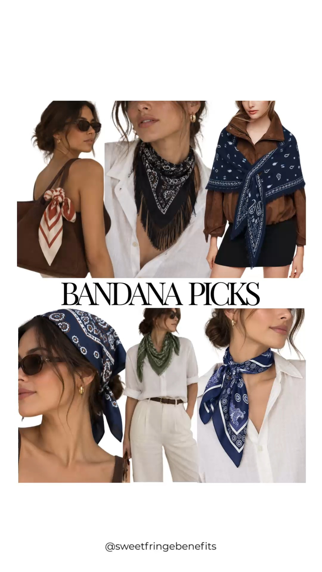 I’ve been reaching for bandanas more and more because they’re such an easy way to change up an outfit. Wear one around your neck, in your hair, or even tie it onto a bag, and suddenly the whole look feels a little different.

#LTKgrwm #LTKWorkwear #LTKTravel