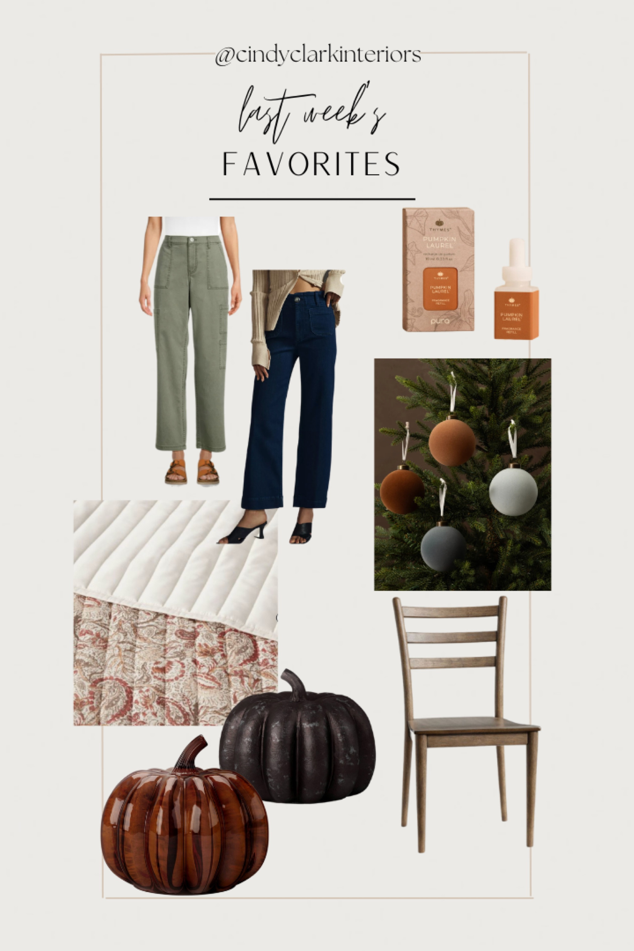 All of last weeks favorites in one place!

Pottery Barn, Dining chair, quilt, fall, blanket, pants, denim, Walmart, Pura, scents, ornaments, McGee and Co, pumpkins, Target

#LTKSeasonal #LTKhome