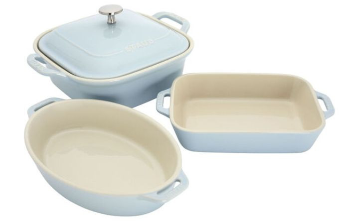Staub Stoneware 4-pc, Macaron Mixed Baking Dish Set, light blue | The ZWILLING Group Cutlery & Cookware