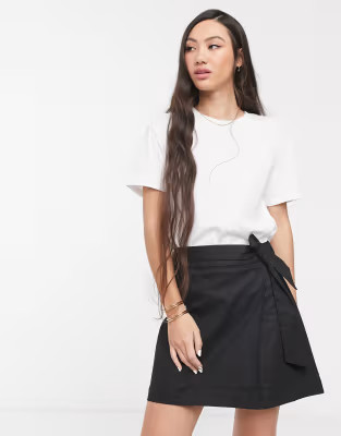 ASOS DESIGN linen wrap mini skirt | ASOS (Global)