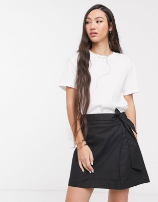 ASOS DESIGN linen wrap mini skirt | ASOS (Global)